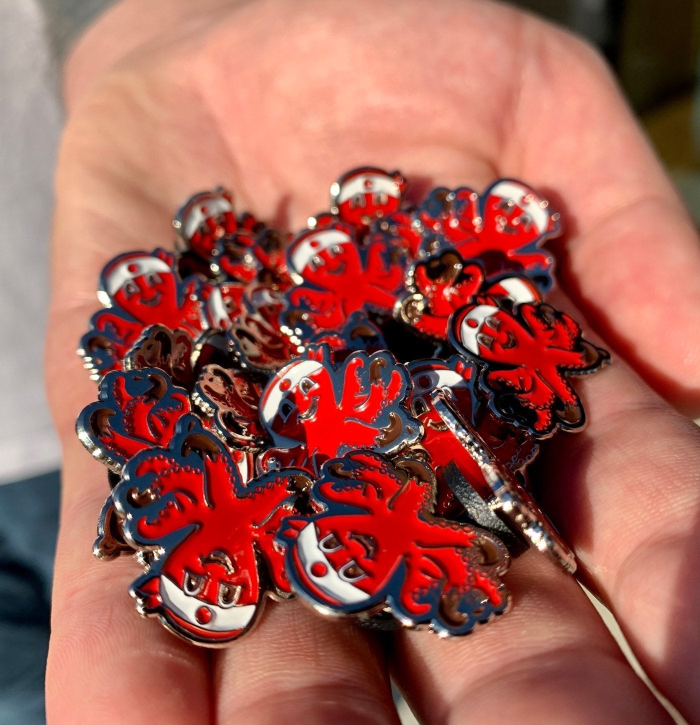 Red Octo Pin - Cozy Celebration Pin Assortment
